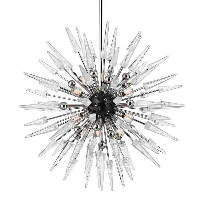 Sparta 12-Light Chandelier in Polished Nickel