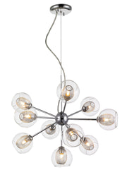 Auge 10 Light 22.5" Chandelier in Chrome