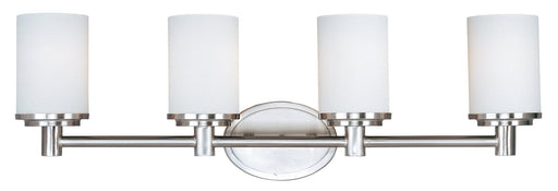 Cylinder 4 Light Bath Vanity Light in Satin Nickel