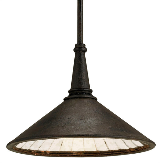 Manuscript Pendant in Molé Black/Antique Mirror