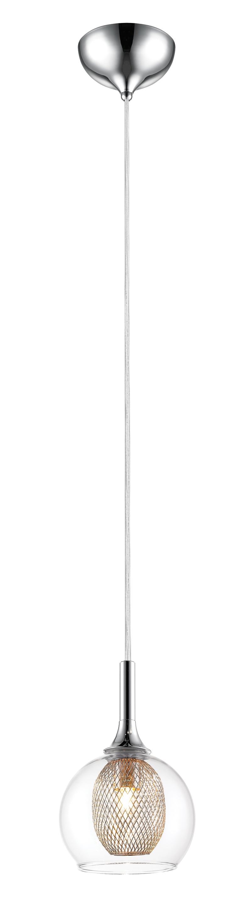 Auge 1 Light 6" Pendant in Chrome