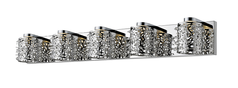 Fortuna 5 Light 36.22" Vanity in Chrome