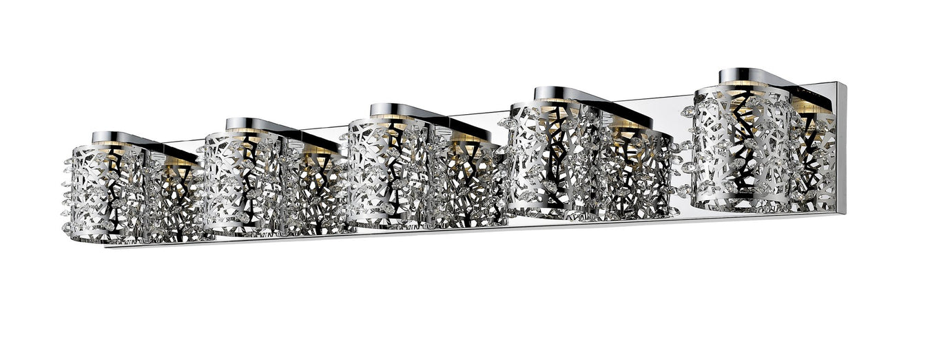 Fortuna 5 Light 36.22" Vanity in Chrome