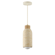 Pompeii Single Pendant in Travertine / Oyster
