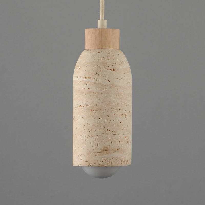 Pompeii Single Pendant in Travertine / Oyster