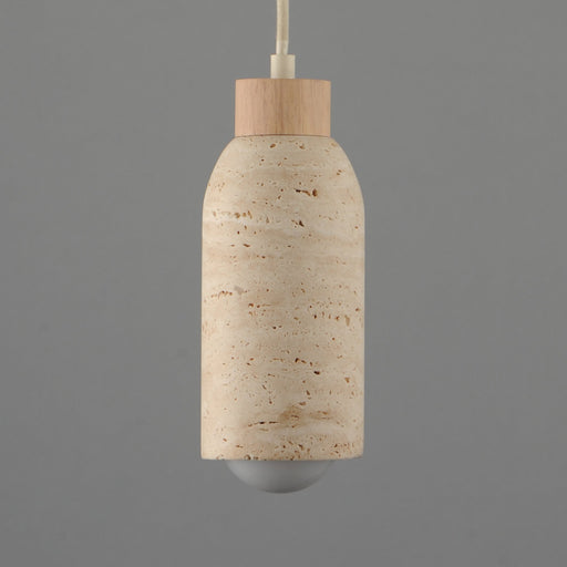 Pompeii Single Pendant in Travertine / Oyster