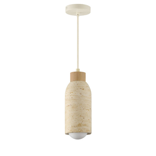 Pompeii Single Pendant in Travertine / Oyster