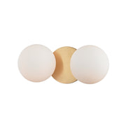 Baird 2-Light Bath Vanity Light in Aged Brass