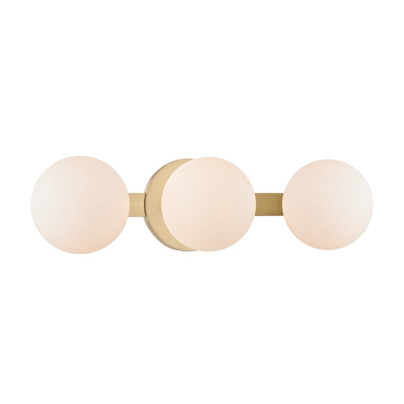 Baird 3-Light Bath Vanity Light in Aged Brass