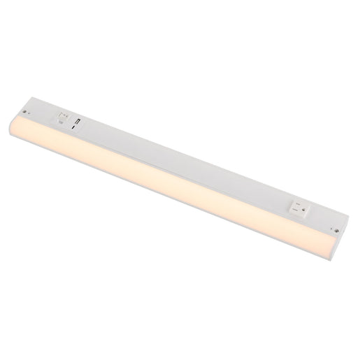 LED 24" Under Cabinet Light with USB & Outlet in Studio White