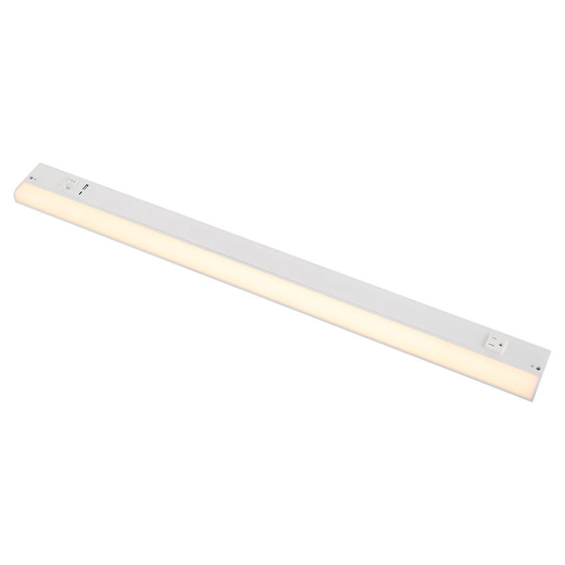 LED 36" Under Cabinet Light with USB & Outlet in Studio White