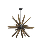 Thorne Chandelier in Dark Weathered Zinc/Weathered Oak - Lamps Expo