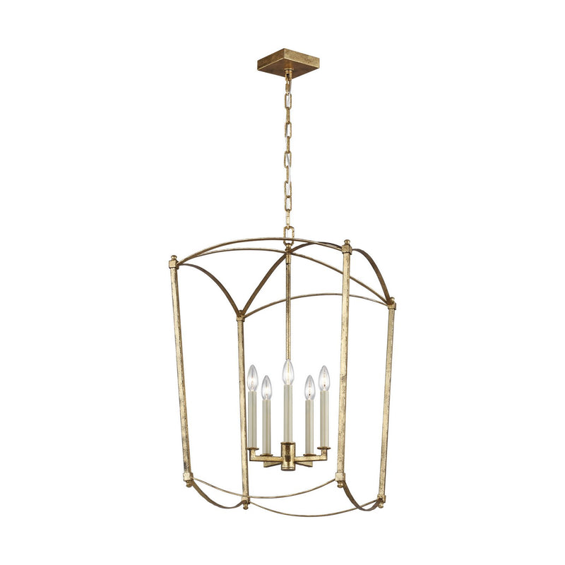 Thayer 19" 5-Light Chandelier in Antique Gild