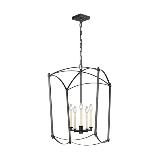 Thayer 19" 5-Light Chandelier in Smith Steel