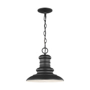 Redding Station One Light Outdoor Pendant in Textured Black