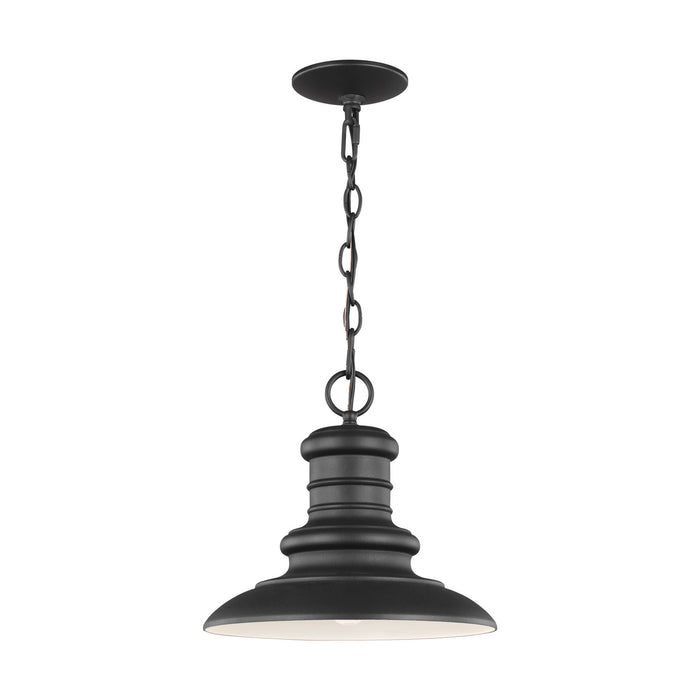 Redding Station One Light Outdoor Pendant in Textured Black