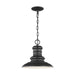 Redding Station One Light Outdoor Pendant in Textured Black