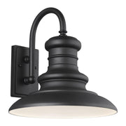 Redding Station 15" Outdoor Wall Lantern in Textured Black