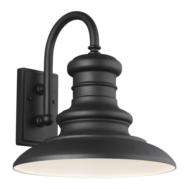Redding Station 15" Outdoor Wall Lantern in Textured Black