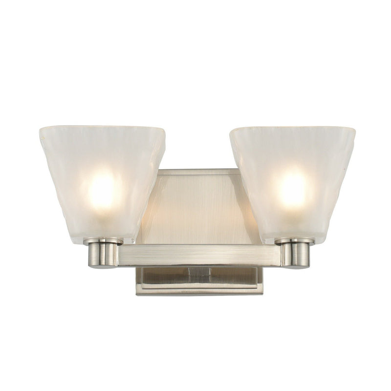 Weston 2-Light LED Bath Vanity Light in Glazed Nickel