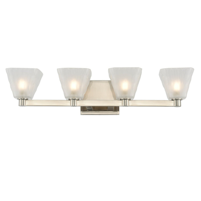Weston 4-Light LED Bath Vanity Light in Glazed Nickel