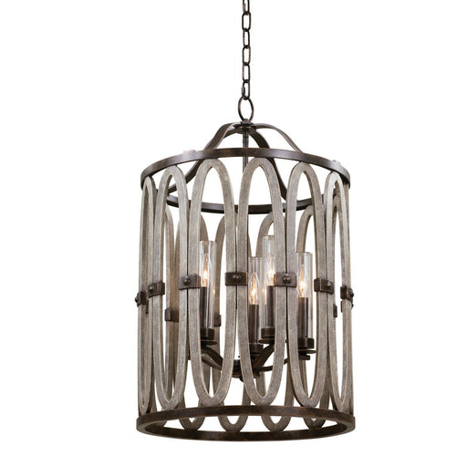 Belmont 5-Light Clear Glass Chandelier in Florence Gold