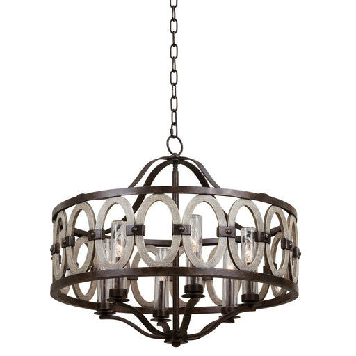 Belmont 6-Light Clear Glass Chandelier in Florence Gold