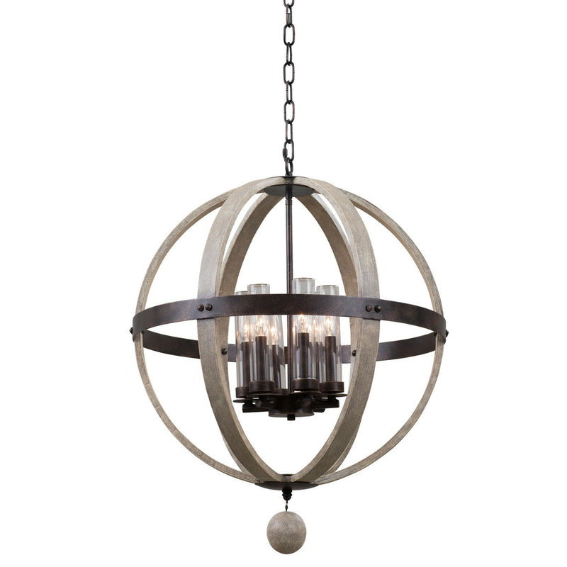 Harper 6-Light Clear Glass Chandelier in Florence Gold