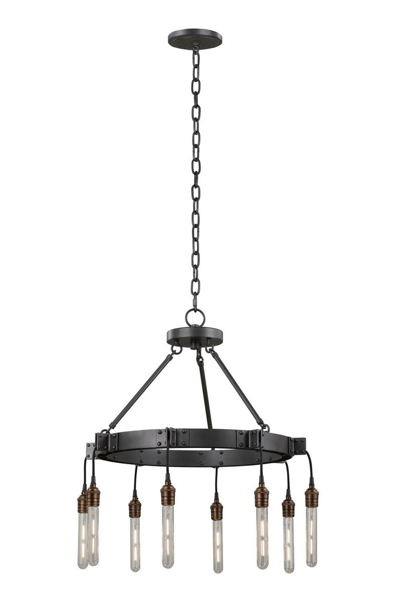 Stuyvesant 8-Light Chandelier in Matte Gun Metal