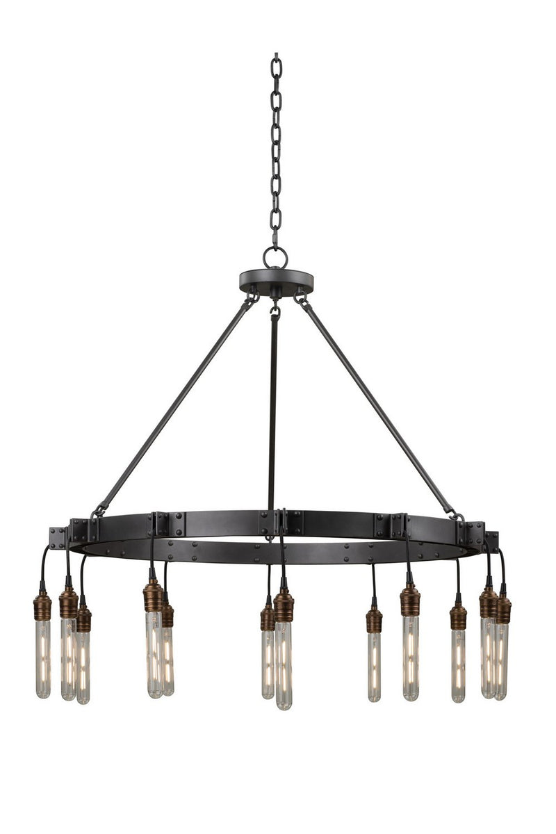 Stuyvesant 12-Light Chandelier in Matte Gun Metal