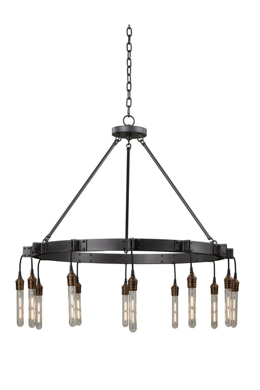 Stuyvesant 12-Light Chandelier in Matte Gun Metal