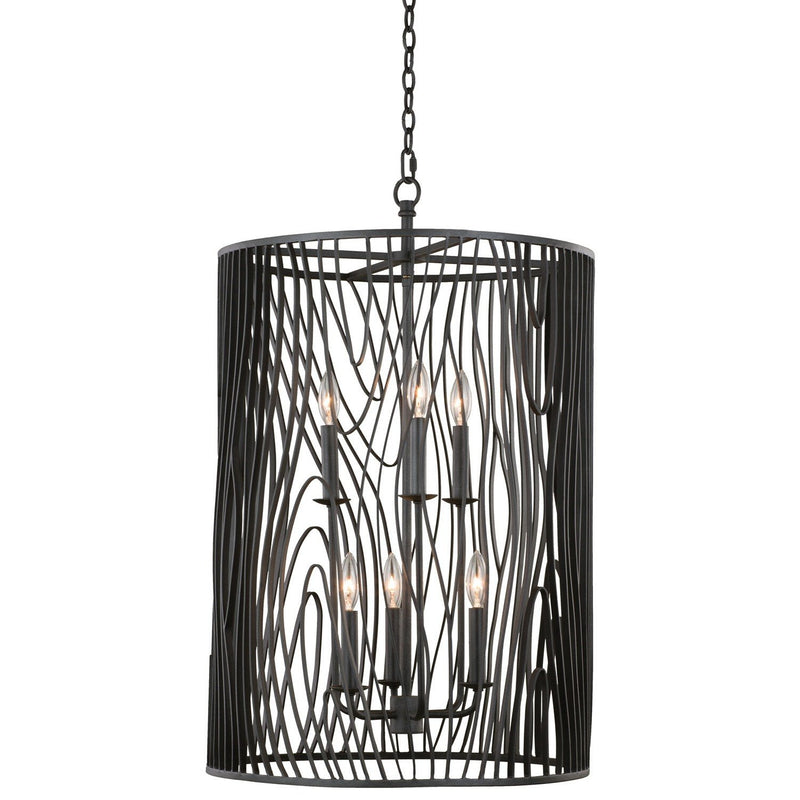 Morre 6-Light 20" Chandelier in Black Iron