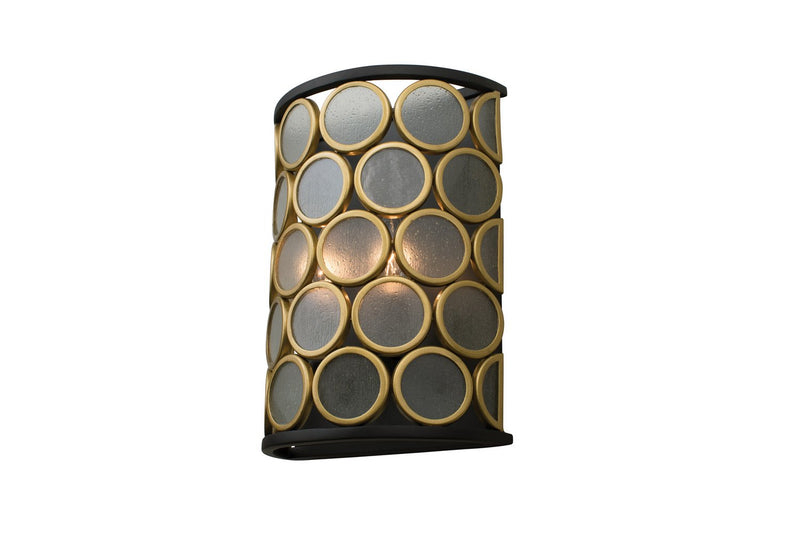 Corsa 2-Light Wall Sconce in Matte Black W Gold