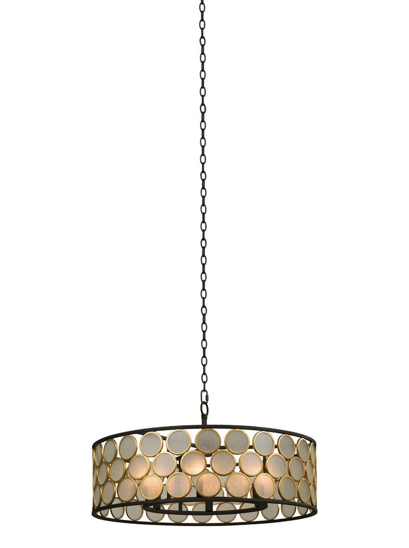 Corsa 6-Light Chandelier in Matte Black W Gold