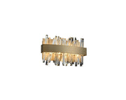 Glacier 12" LED Bath Vanity Light in Brushed Champagne Gold