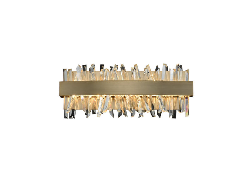 Glacier 18" LED Bath Vanity Light in Brushed Champagne Gold