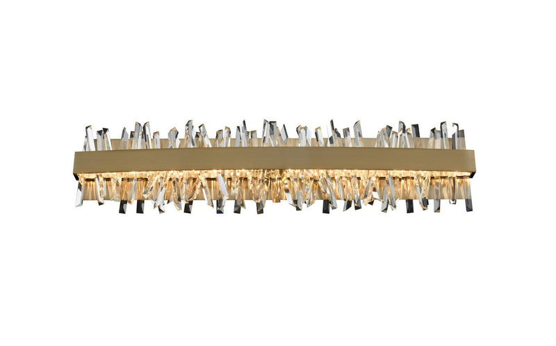 Glacier 32" LED Bath Vanity Light in Brushed Champagne Gold
