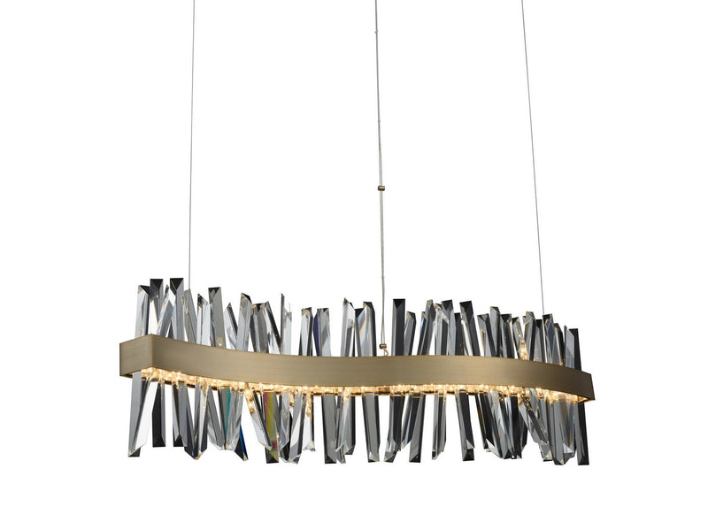 Glacier 42" LED Linear Pendant in Brushed Champagne Gold