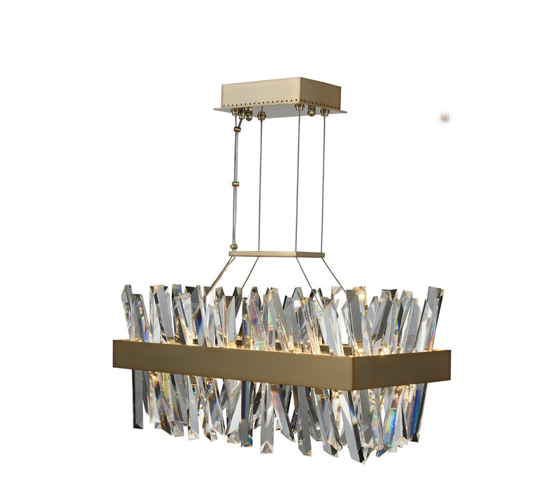 Glacier 26" LED Island Pendant in Brushed Champagne Gold