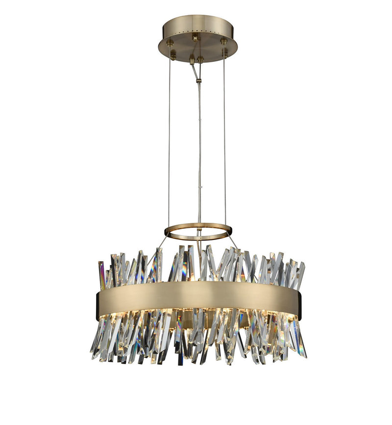 Glacier 20" LED Pendant in Brushed Champagne Gold