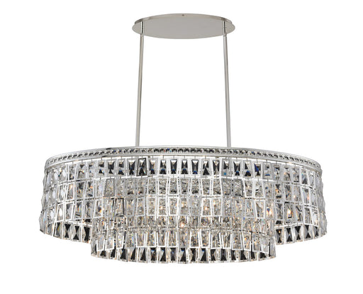Kasturi 6-Light Linear Pendant in Polished Silver