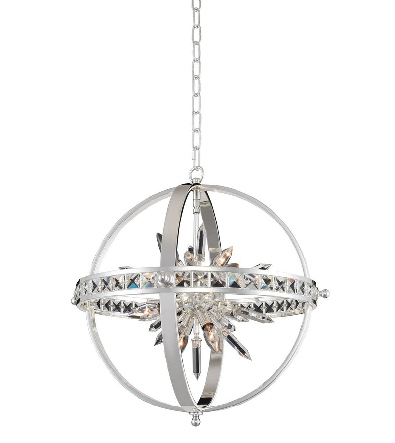 Angelo Large 6-Light Chandelier in Polished Silver