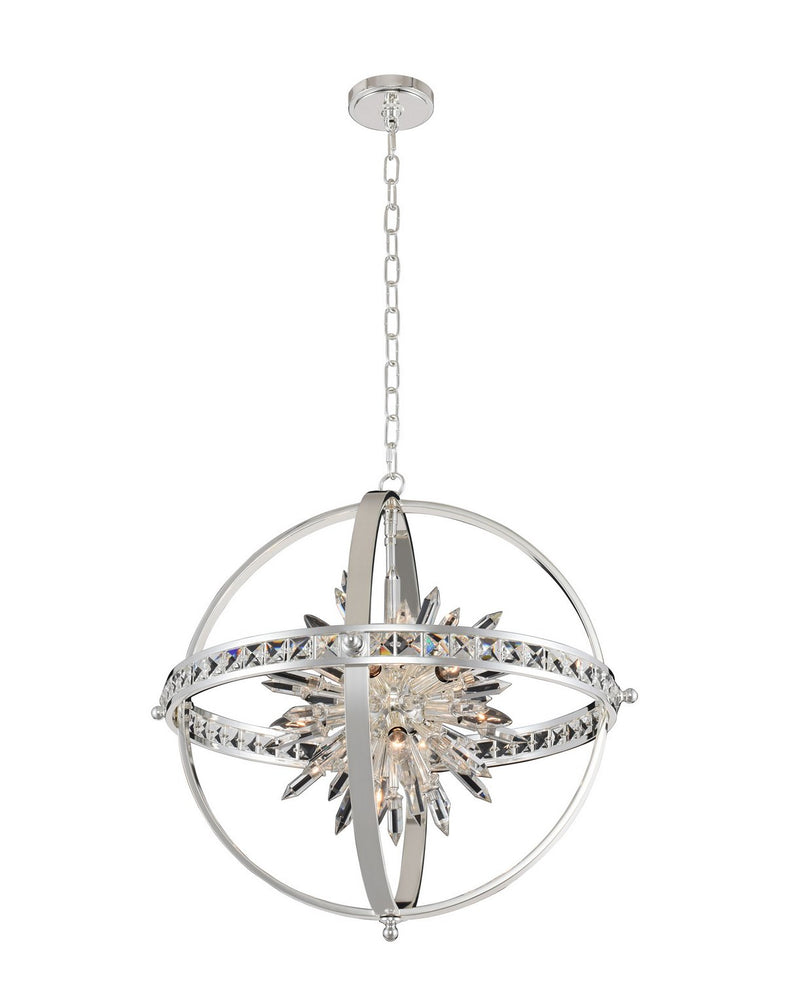 Angelo 10-Light Chandelier in Polished Silver