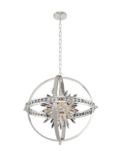 Angelo 10-Light Chandelier in Polished Silver