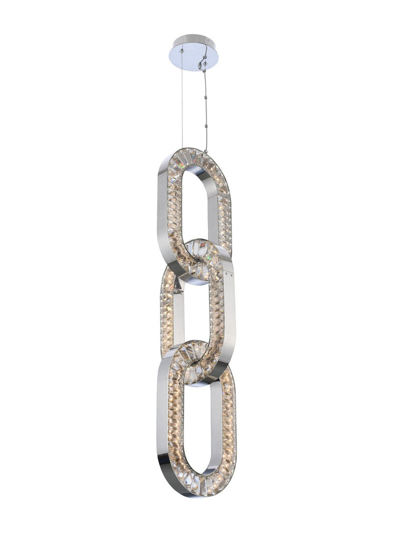 Catena LED Foyer Pendant in Polished Chrome