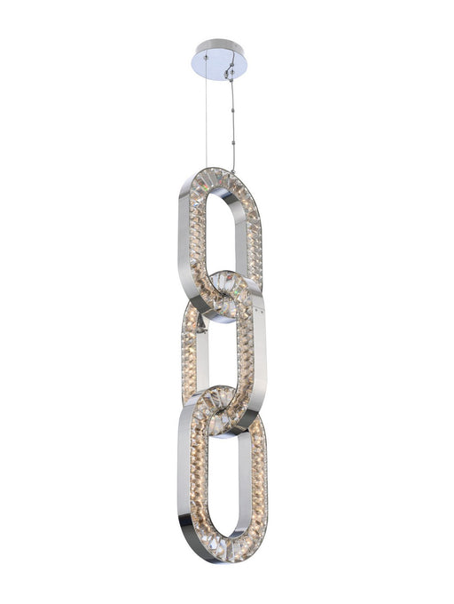 Catena LED Foyer Pendant in Polished Chrome