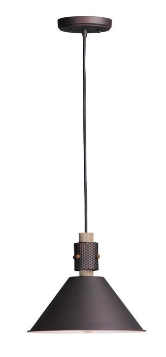 Tucson One Light Pendant in Oil Rubbed Bronze / Weathered Wood