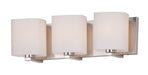 Wrap Three Light Bath Vanity in Satin Nickel