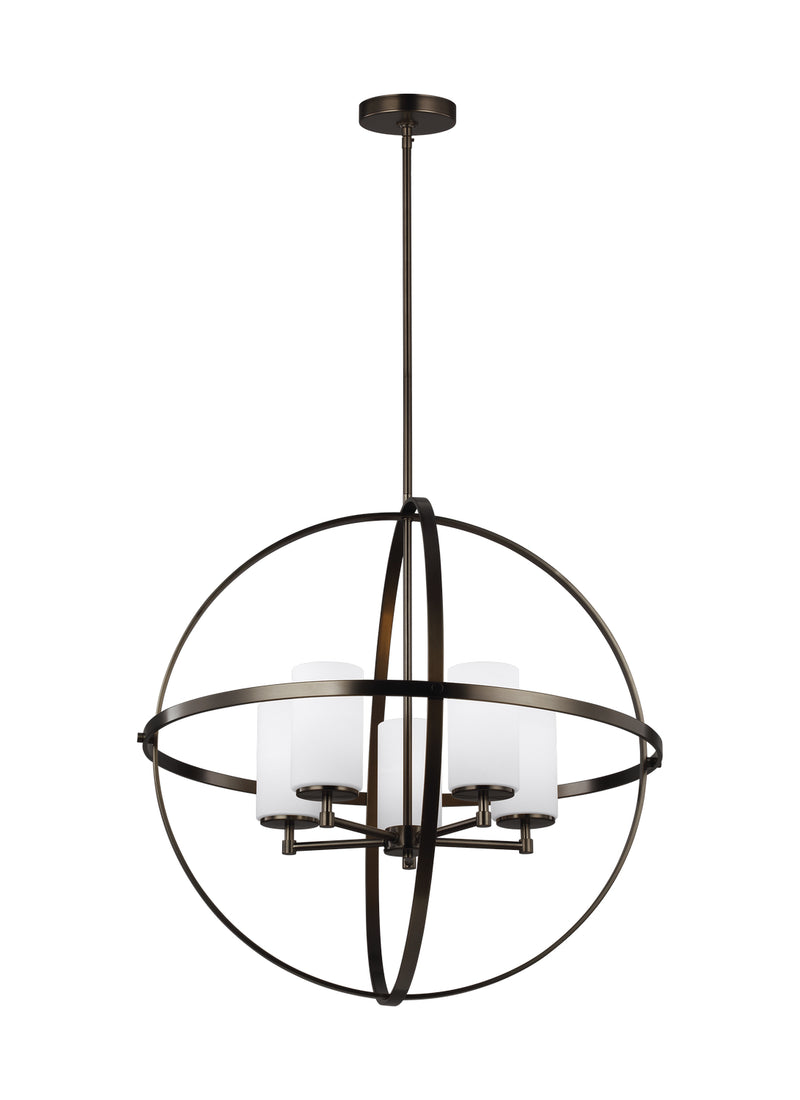 Alturas Five Light Chandelier in Brushed Oil Rubbed Bronze