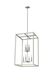 Moffet Street 8-Light Chandelier in Brushed Nickel
